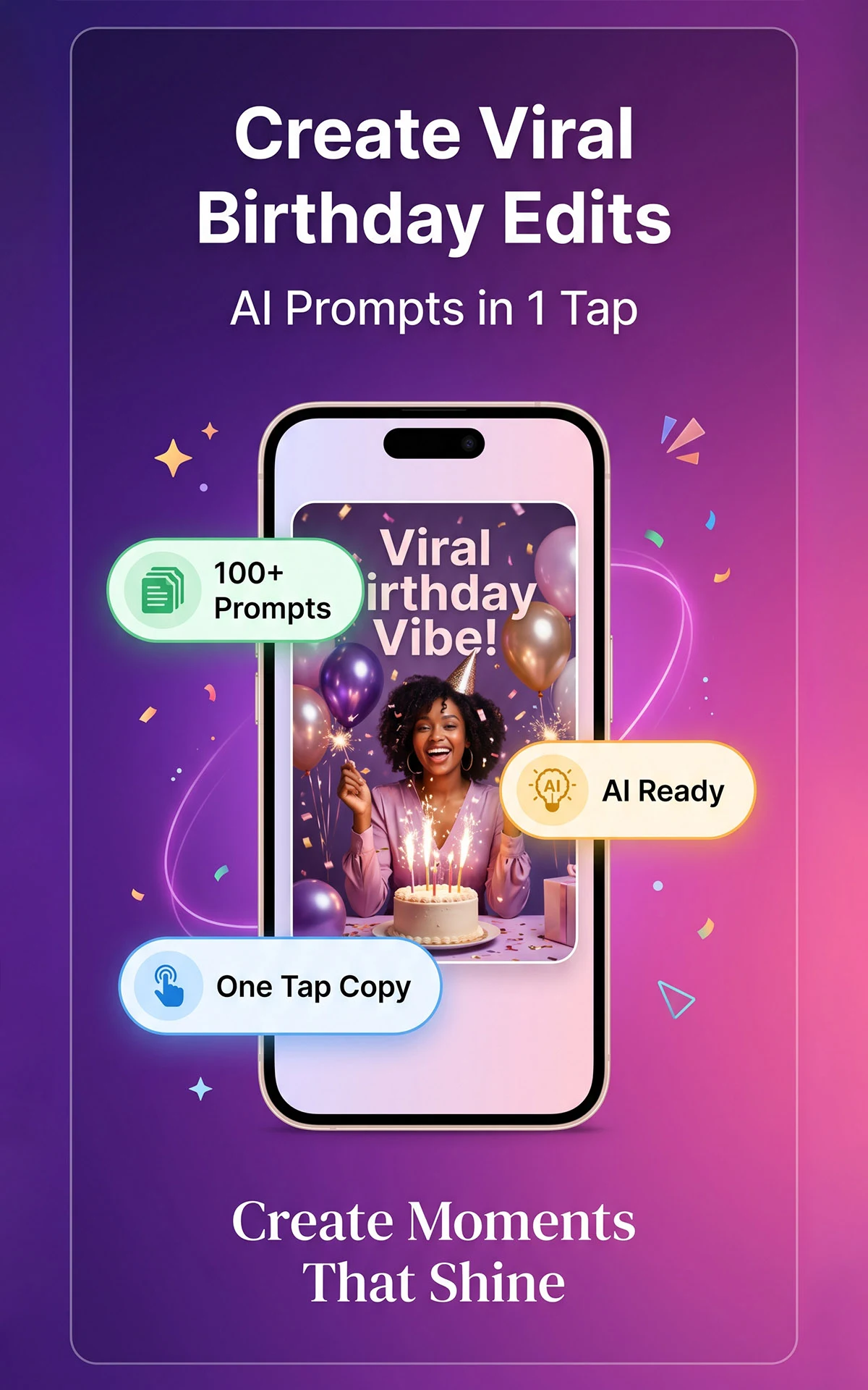 Birthday AI Photo Prompts screenshot