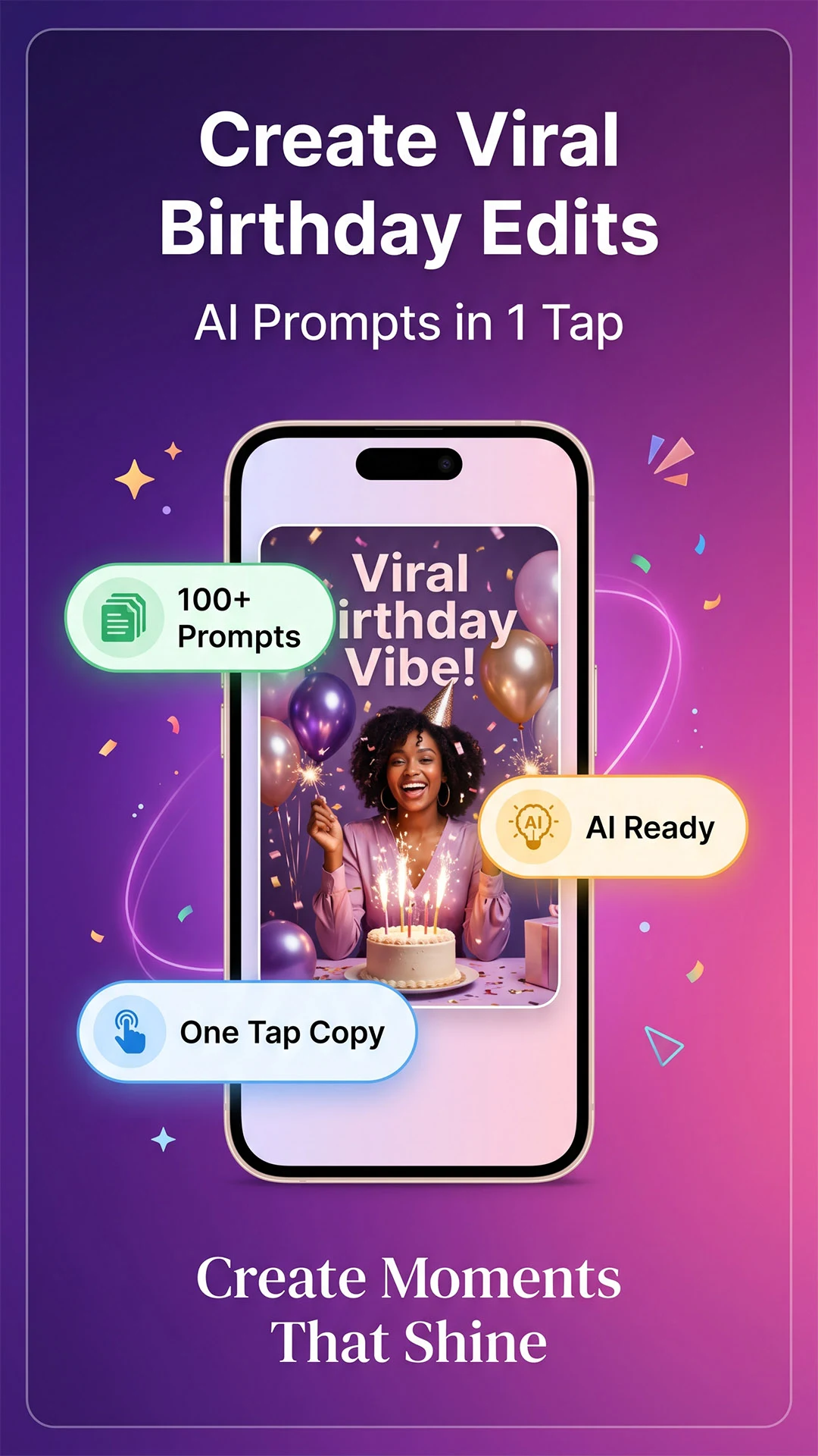 Birthday AI Photo Prompts screenshot